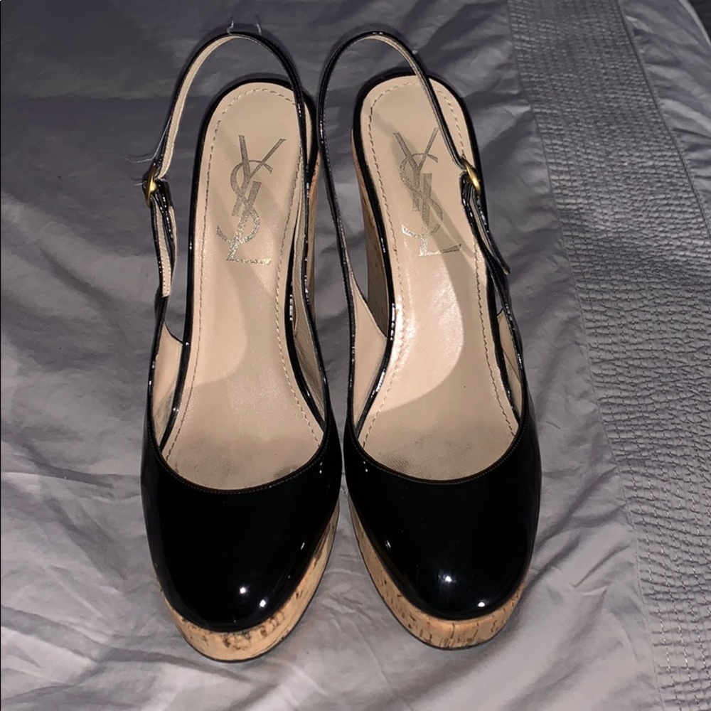 YSL Cork Wedges